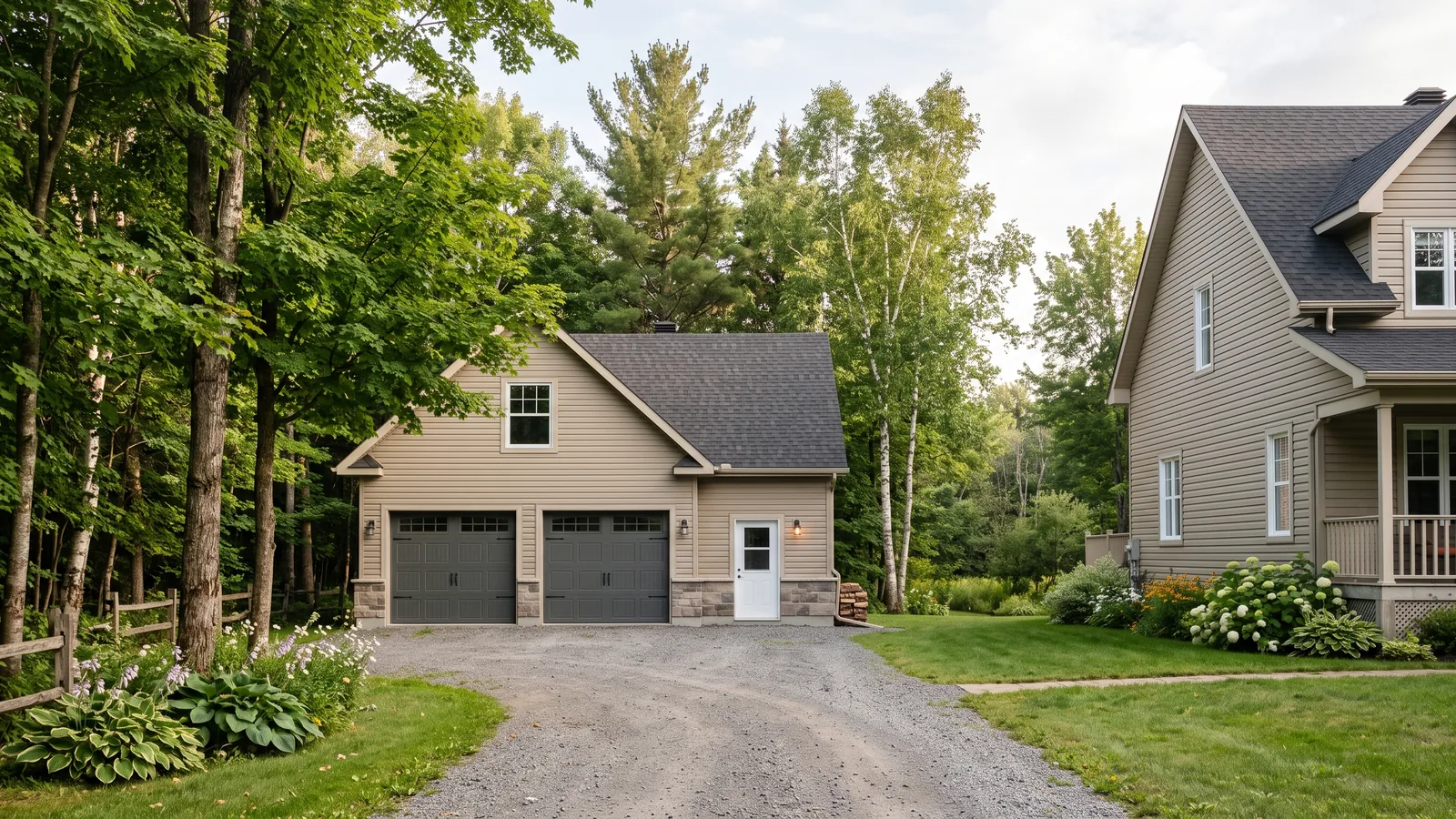 Garage résidentiel et maison à Granby