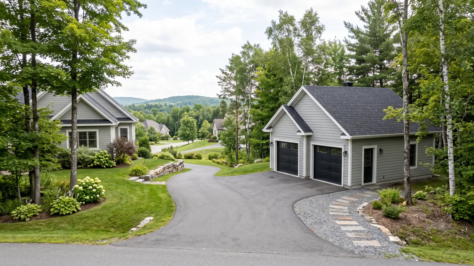 Garage résidentiel et maison à Sherbrooke