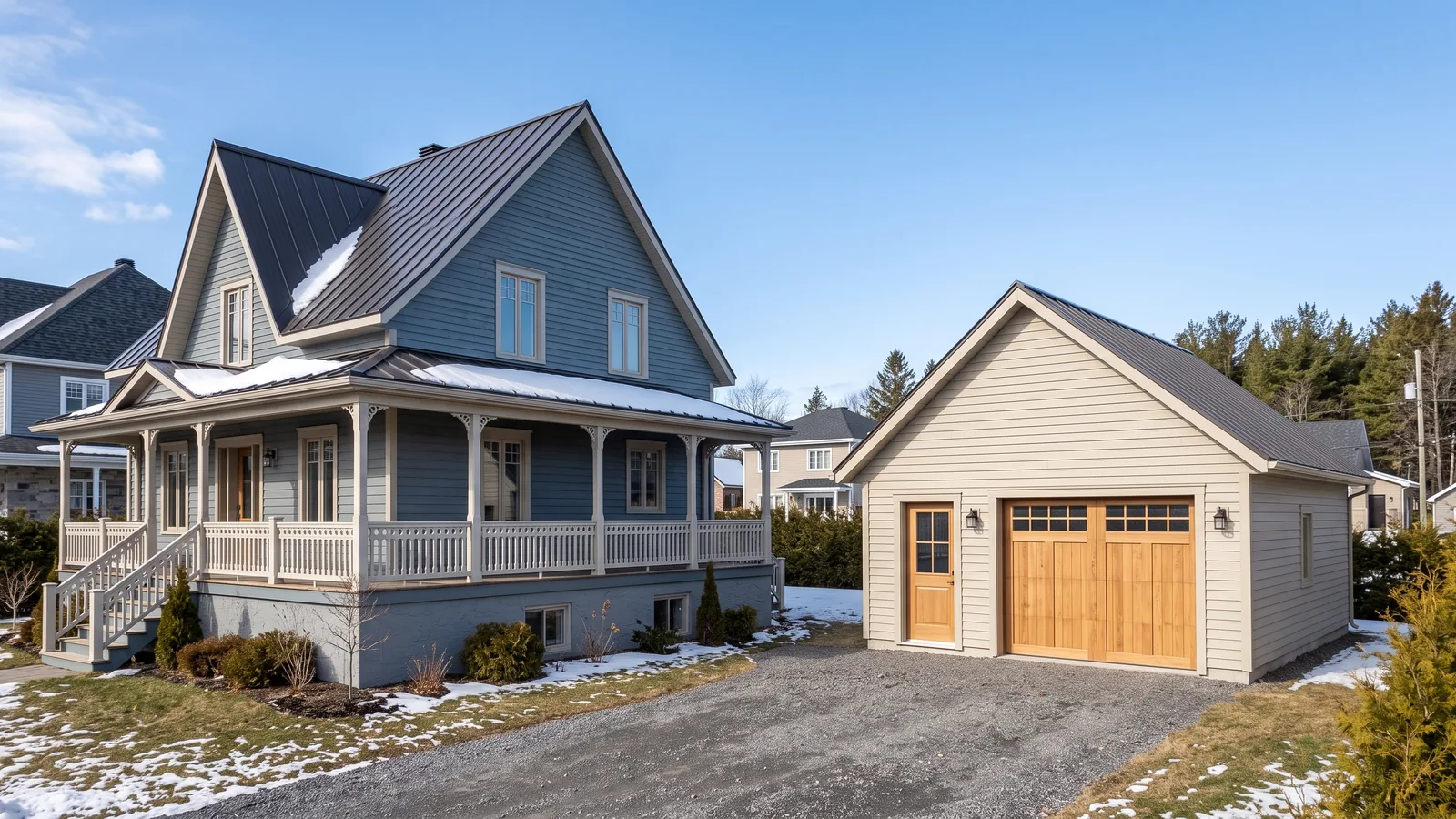 Garage résidentiel et maison à Mont-Saint-Grégoire