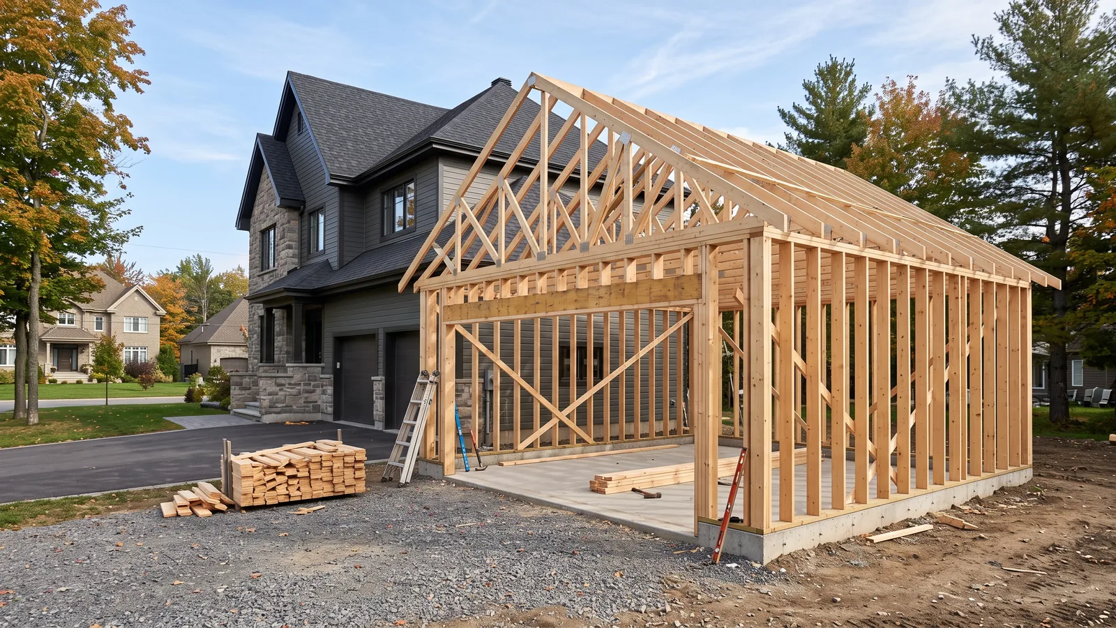 Projet de garage résidentiel à Nominingue, Québec