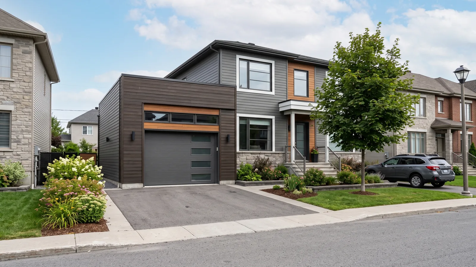 Projet de garage résidentiel à Dunham, Québec