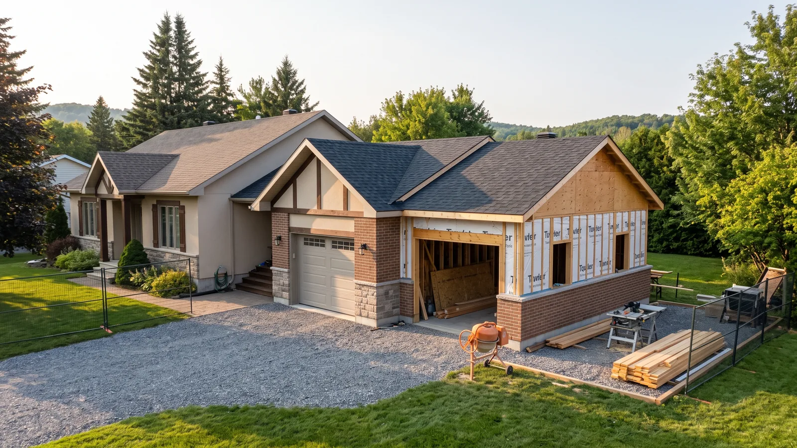 Projet de garage résidentiel à Mandeville, Québec