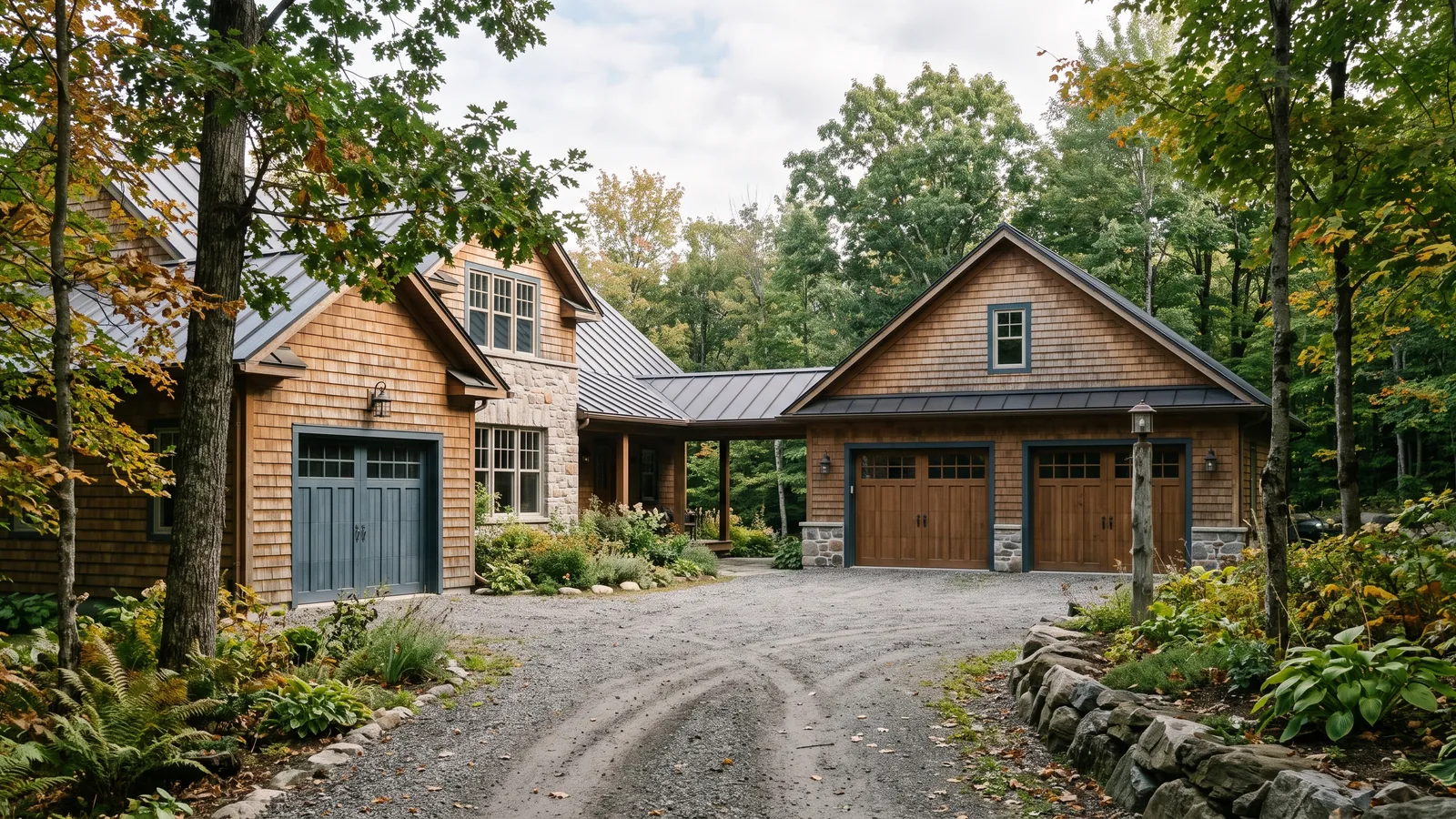 Garage résidentiel et maison à Potton