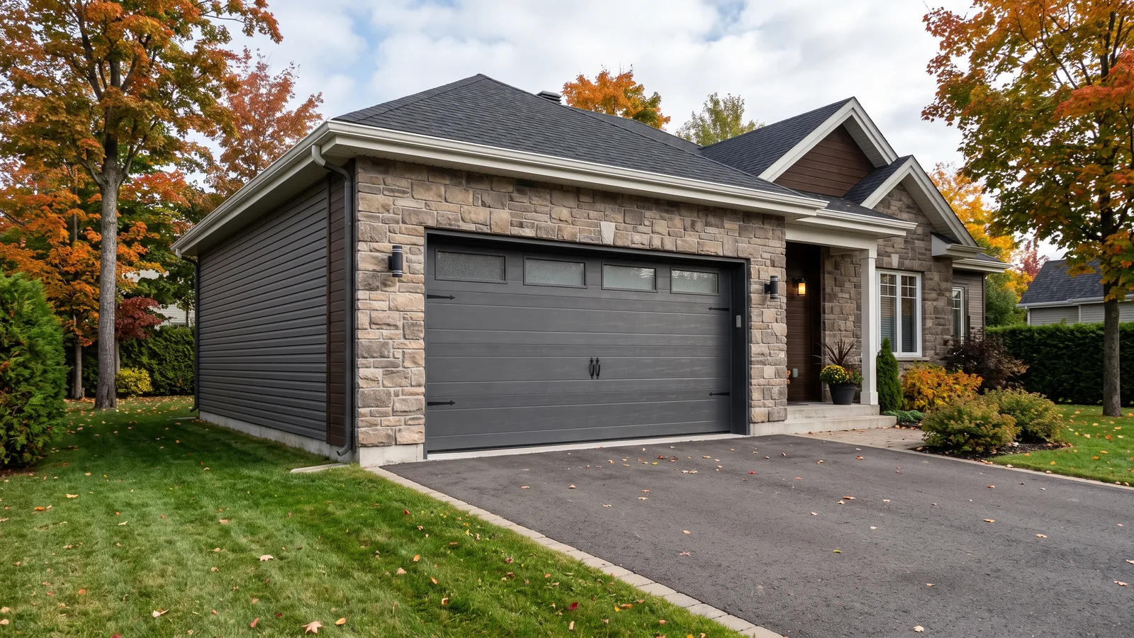 Projet de garage résidentiel à Lac-Brome, Québec