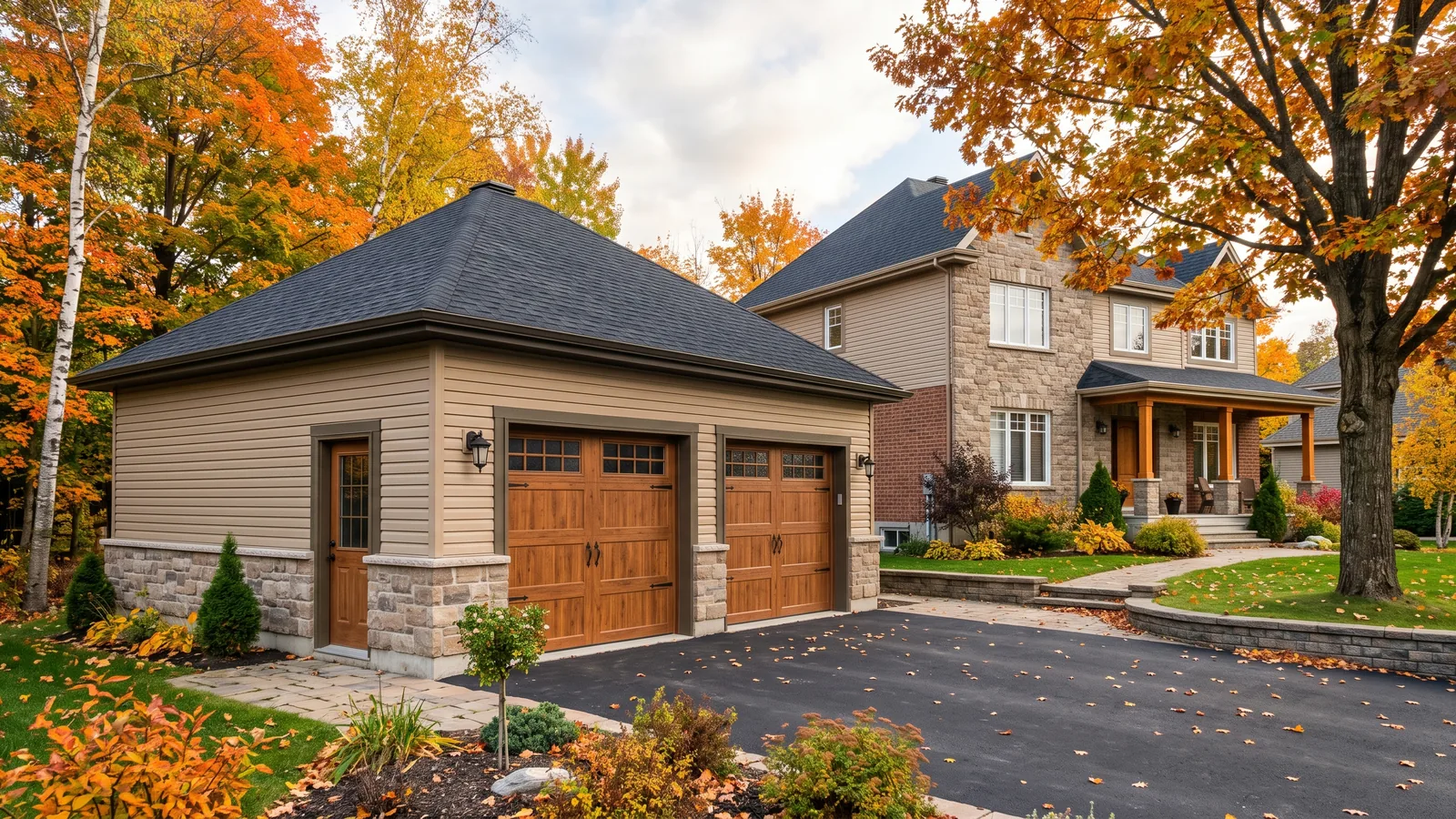 Projet de garage résidentiel à Sainte-Catherine-de-Hatley, Québec